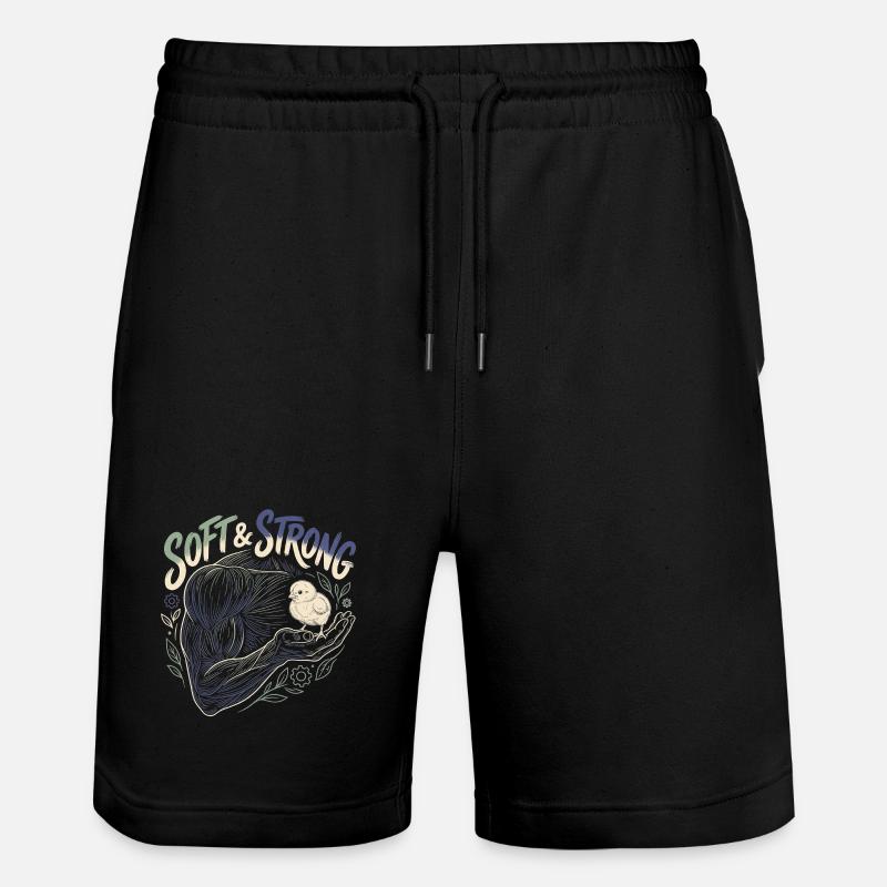 Soft And Strong Men - Stanley/Stella Trainer Unisex Organic Jogging Shorts - black