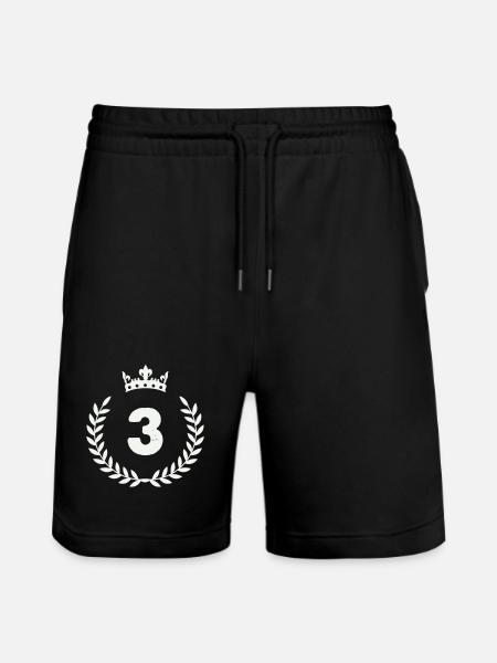 3_kranz_krone- - Short de jogging bio TRAINER Stanley/Stella unisexe - noir