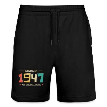 Legendär seit 1947 Original 1947 - Stanley/Stella Unisex Bio Joggingshorts Trainer  - Schwarz - Vorne - Nik (191cm) & Marisol (170cm)