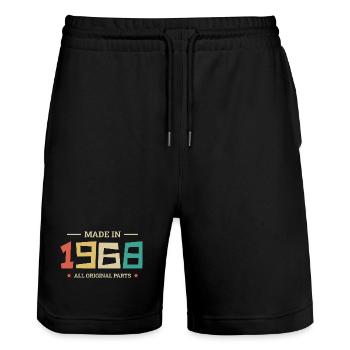 Legendär seit 1968 Original 1968 - Stanley/Stella Unisex Bio Joggingshorts Trainer  - Schwarz - Vorne - Nik (191cm) & Marisol (170cm)