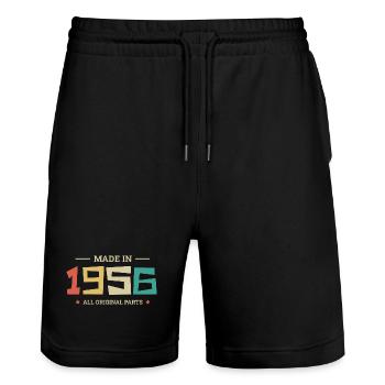 Legendary Since 1956 Original 1956 - Stanley/Stella Trainer Unisex Organic Jogging Shorts - black - Front - Nik (191cm) & Marisol (170cm)