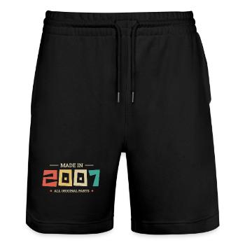 Legendär seit 2007 Original 2007 - Stanley/Stella Unisex Bio Joggingshorts Trainer  - Schwarz - Vorne - Nik (191cm) & Marisol (170cm)