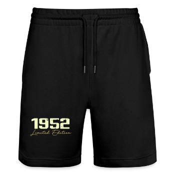 1952 Édition Limitée - 1952 Cadeau D'anniversaire - Short de jogging bio TRAINER Stanley/Stella unisexe - noir - Devant - Nik (191cm) & Marisol (170cm)