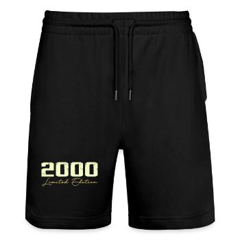 2000 Édition Limitée - 2000 Cadeau D'anniversaire - Short de jogging bio TRAINER Stanley/Stella unisexe - noir - Devant - Nik (191cm) & Marisol (170cm)