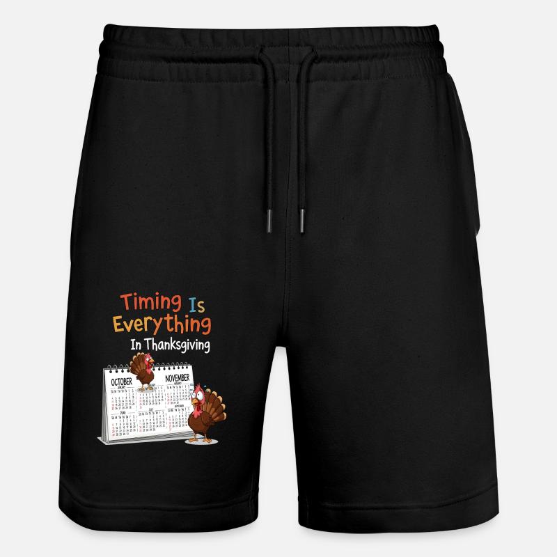 Calendrier de Thanksgiving - Short de jogging bio TRAINER Stanley/Stella unisexe - noir