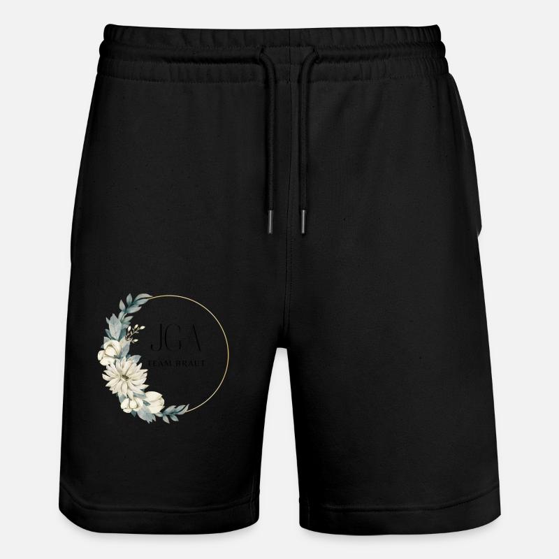 Team Braut - Stanley/Stella Unisex Bio Joggingshorts Trainer  - Schwarz