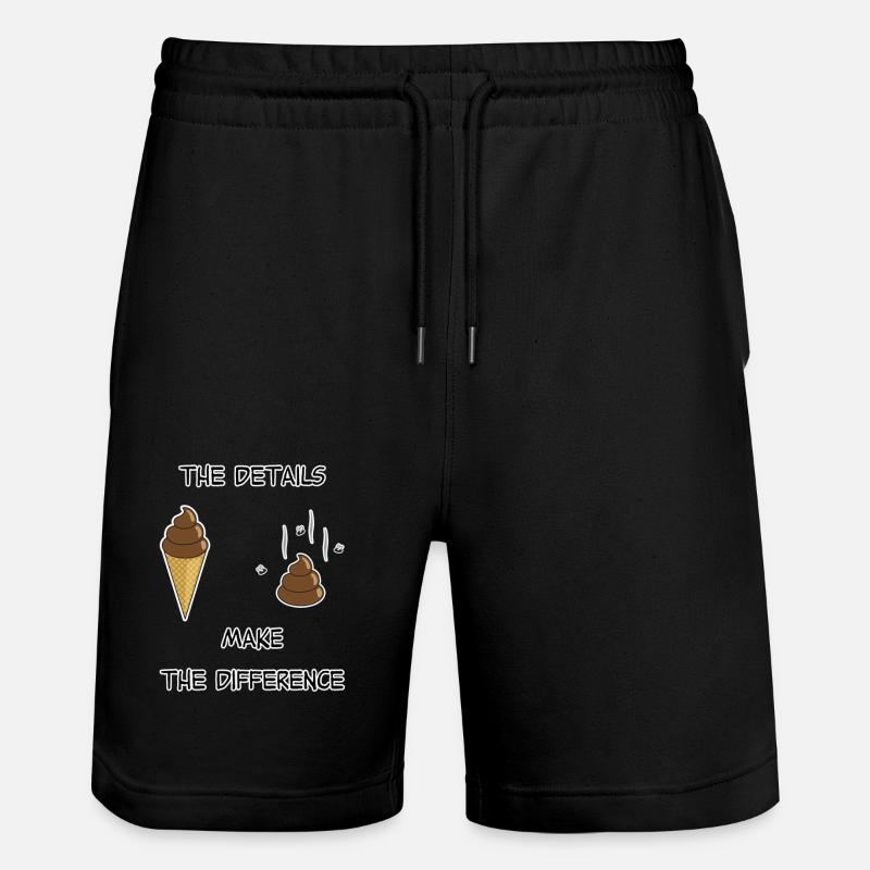 Eis oder kacken? - Stanley/Stella Unisex Bio Joggingshorts Trainer  - Schwarz