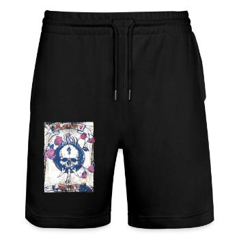 Heavy Metal Rock Music - Stanley/Stella Unisex Bio Joggingshorts Trainer  - Schwarz - Vorne - Nik (191cm) & Marisol (170cm)