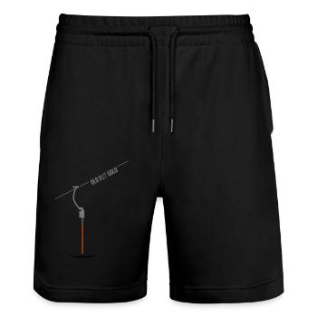 Old but good - The anchor lift in the ski area - Stanley/Stella Trainer Unisex Organic Jogging Shorts - black - Front - Nik (191cm) & Marisol (170cm)