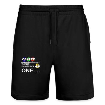 Oiseau Rebel Drôle Unique Spécial BD - Short de jogging bio TRAINER Stanley/Stella unisexe - noir - Devant - Nik (191cm) & Marisol (170cm)