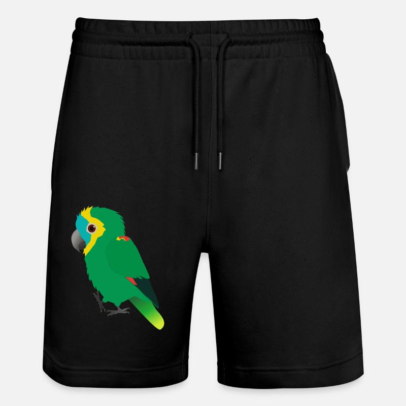 Blue-fronted Amazon parrot - Stanley/Stella Trainer Unisex Organic Jogging Shorts - black