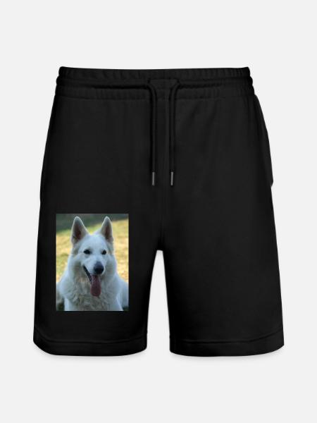 White Beauty - Stanley/Stella Trainer Unisex Organic Jogging Shorts - black