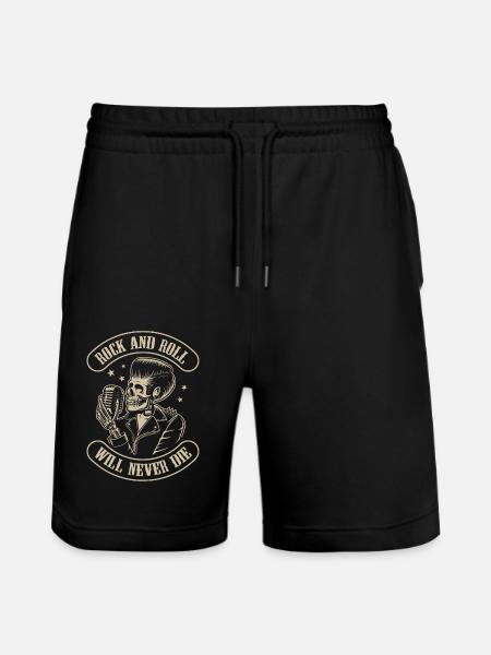 Rock n Roll - Rockabilly - Stanley/Stella Trainer Unisex Organic Jogging Shorts - black