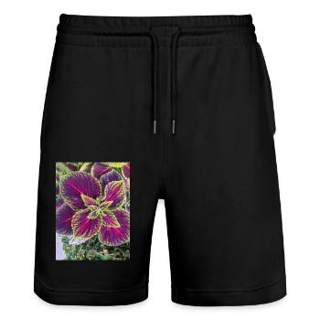 Le manteau de Joseph aussi l’amarante chinoise - Short de jogging bio TRAINER Stanley/Stella unisexe - noir - Devant - Nik (191cm) & Marisol (170cm)