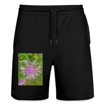 greater knapweed also centaurea Centaurea scabiosa - Stanley/Stella Trainer Unisex Organic Jogging Shorts - black - Front - Nik (191cm) & Marisol (170cm)