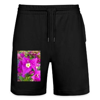 bougainvillea Bougainvillea - Stanley/Stella Trainer Unisex Organic Jogging Shorts - black - Front - Nik (191cm) & Marisol (170cm)