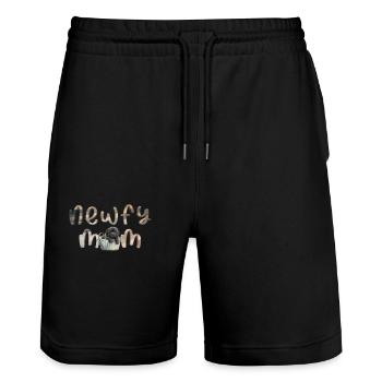 Newfoundlander - Stanley/Stella Trainer Unisex Organic Jogging Shorts - black - Front - Nik (191cm) & Marisol (170cm)