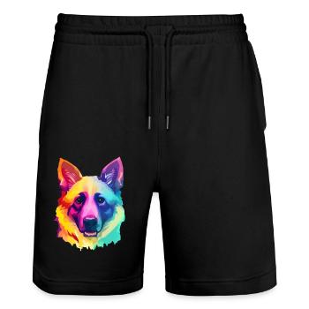 Dog Owner Dogs German Shepherd Dog Dog Dog Owner - Stanley/Stella Trainer Unisex Organic Jogging Shorts - black - Front - Nik (191cm) & Marisol (170cm)