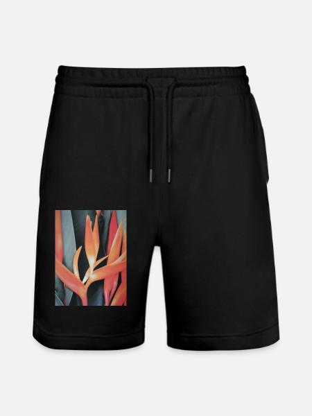 Bunte Blätter - Stanley/Stella Unisex Bio Joggingshorts Trainer - Schwarz