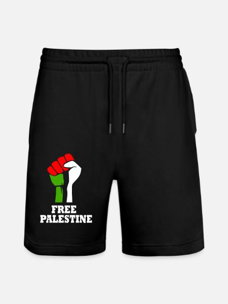 Free palestine - Stanley/Stella Trainer Unisex Organic Jogging Shorts - black