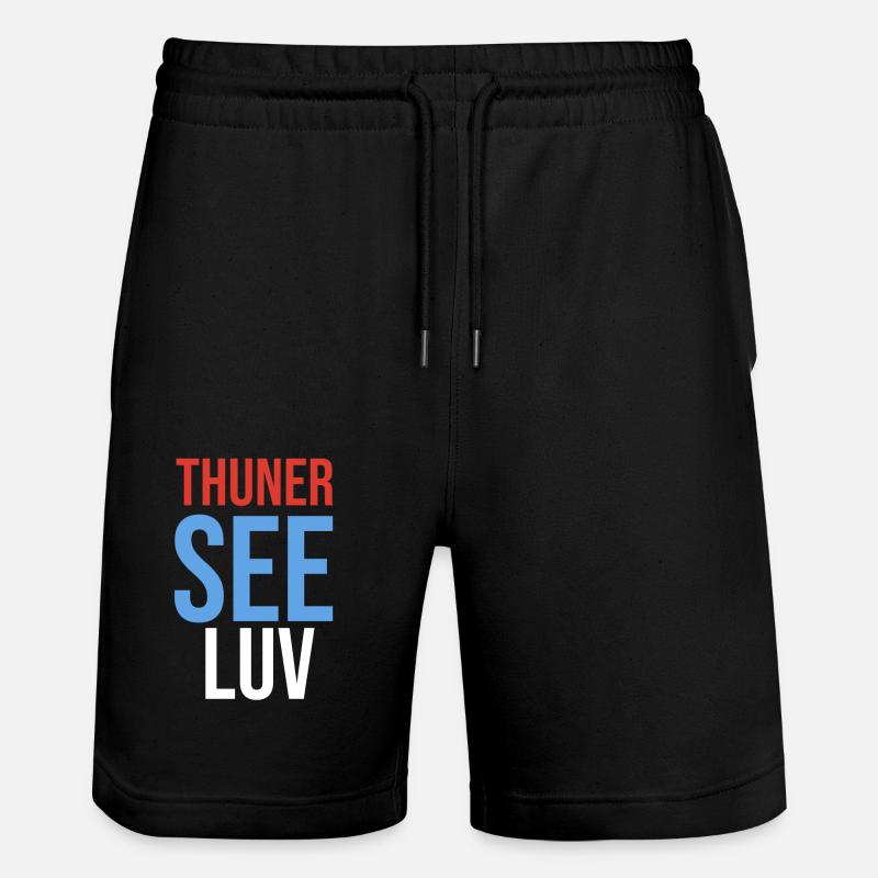 Thunersee Luv - Stanley/Stella Unisex Bio Joggingshorts Trainer  - Schwarz