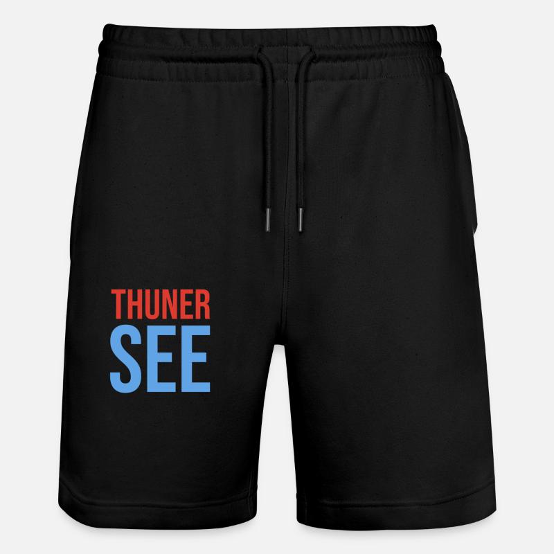 Thunersee Erinnerungen Thunersee - Stanley/Stella Unisex Bio Joggingshorts Trainer  - Schwarz