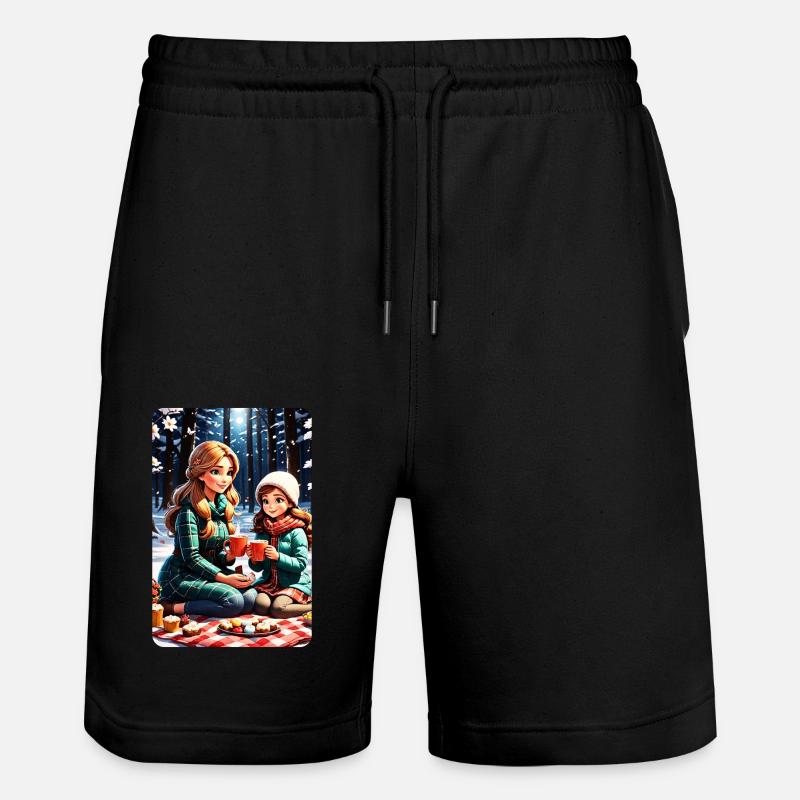 personalisiertes Design-Muttergeschenk - Stanley/Stella Unisex Bio Joggingshorts Trainer  - Schwarz