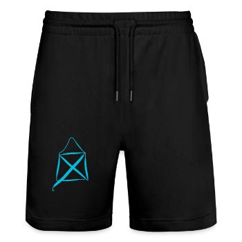 Maison bleue peinte en ligne - Short de jogging bio TRAINER Stanley/Stella unisexe - noir - Devant - Nik (191cm) & Marisol (170cm)