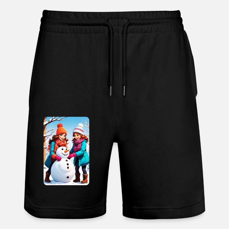 personalisiertes Design-Muttergeschenk - Stanley/Stella Unisex Bio Joggingshorts Trainer  - Schwarz