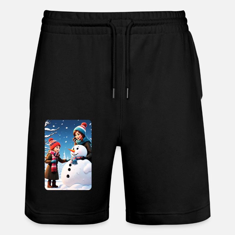personalisiertes Design-Muttergeschenk - Stanley/Stella Unisex Bio Joggingshorts Trainer  - Schwarz