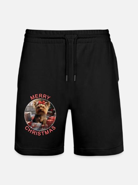 Yorkshire Terrier - Stanley/Stella Trainer Unisex Organic Jogging Shorts - black