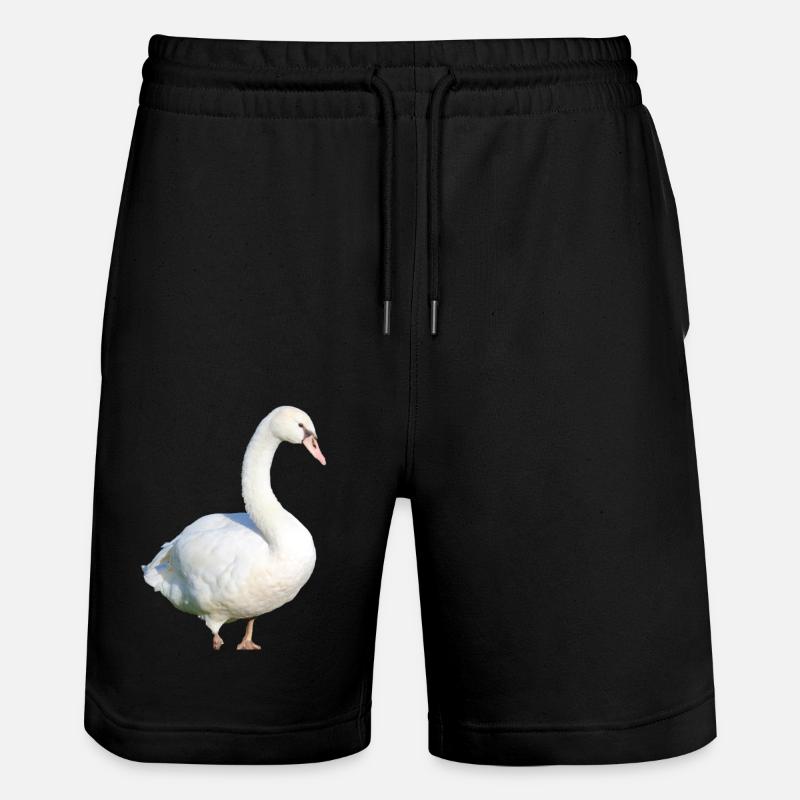 Cygne, Canard, Oiseau, Oie - Short de jogging bio TRAINER Stanley/Stella unisexe - noir