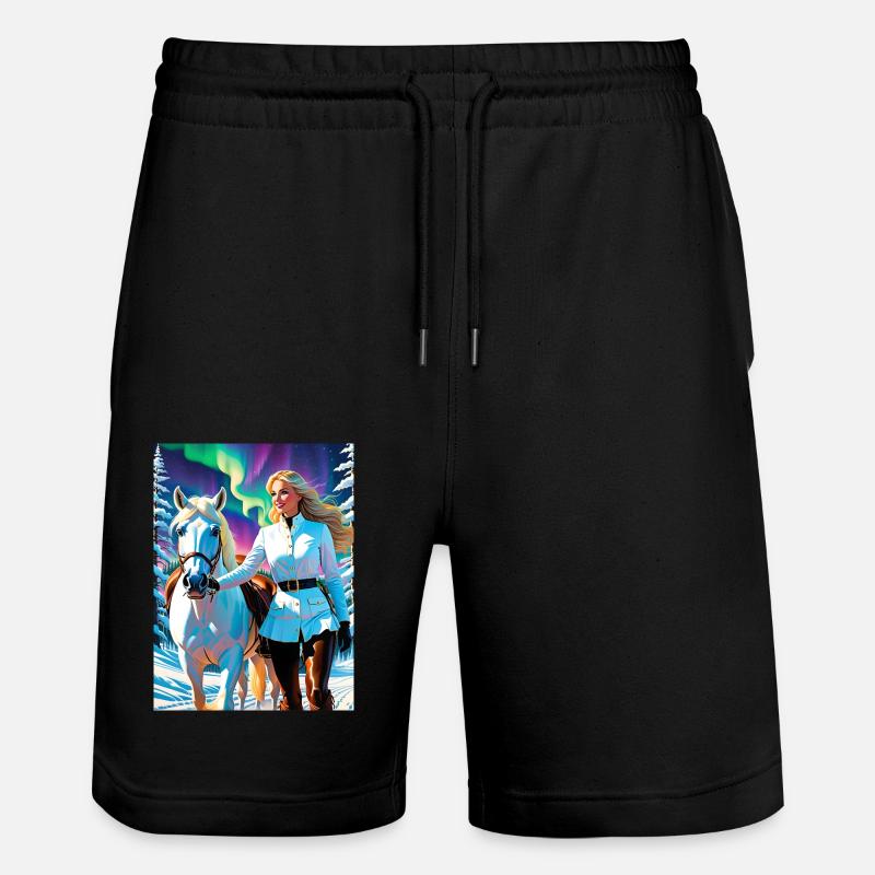 personalisiertes Design-Muttergeschenk - Stanley/Stella Unisex Bio Joggingshorts Trainer  - Schwarz
