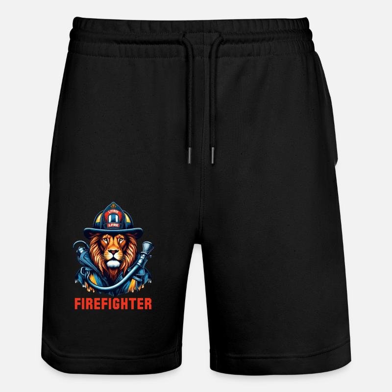 Cadeau Lion pompier - Short de jogging bio TRAINER Stanley/Stella unisexe - noir