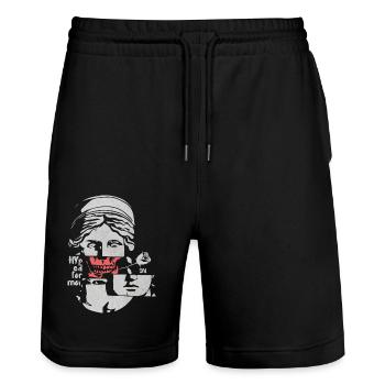 Stature - Stanley/Stella Unisex Bio Joggingshorts Trainer  - Schwarz - Vorne - Nik (191cm) & Marisol (170cm)