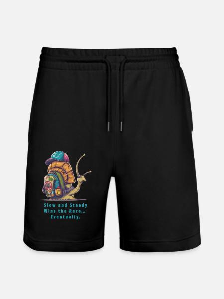 Slow And Steady - Stanley/Stella Trainer Unisex Organic Jogging Shorts - black