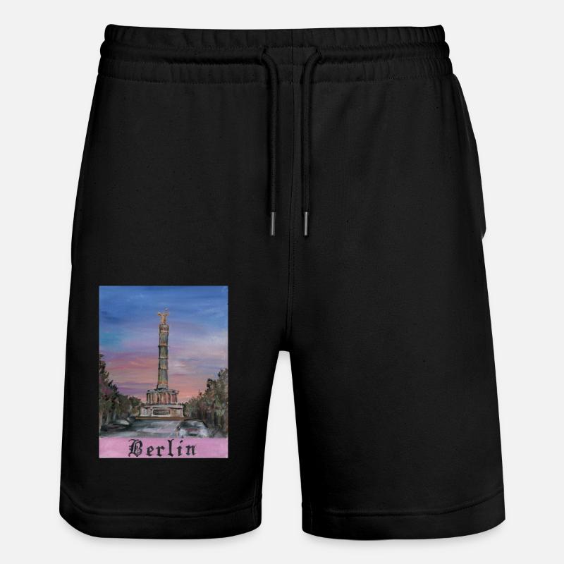 Siegessäule - Stanley/Stella Unisex Bio Joggingshorts Trainer  - Schwarz
