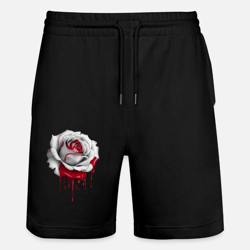 Rose dégoulinante - Short de jogging bio TRAINER Stanley/Stella unisexe - noir