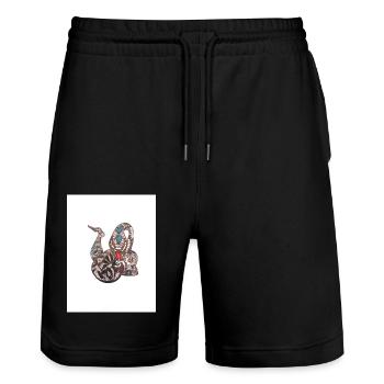 Snake - Stanley/Stella Unisex Bio Joggingshorts Trainer  - Schwarz - Vorne - Nik (191cm) & Marisol (170cm)