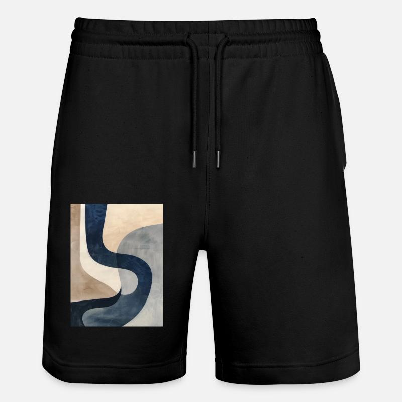 Poster min Abstract 2 - Stanley/Stella Unisex Bio Joggingshorts Trainer - Schwarz