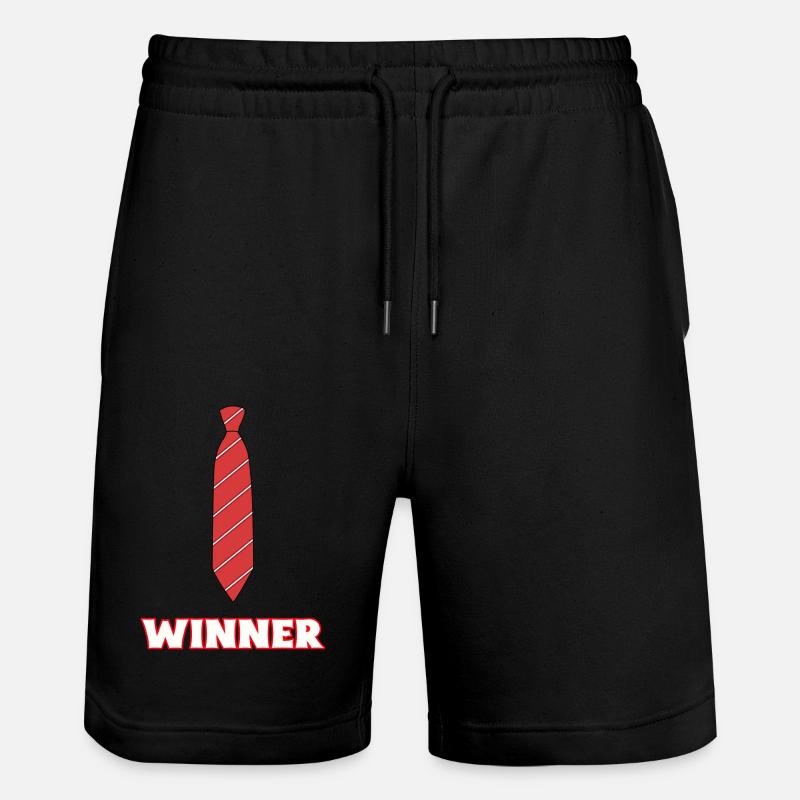 Cravate rouge  - Short de jogging bio TRAINER Stanley/Stella unisexe - noir