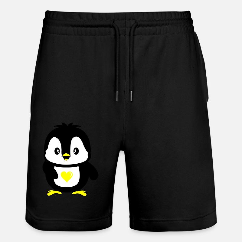 pinguin süß - Stanley/Stella Unisex Bio Joggingshorts Trainer  - Schwarz