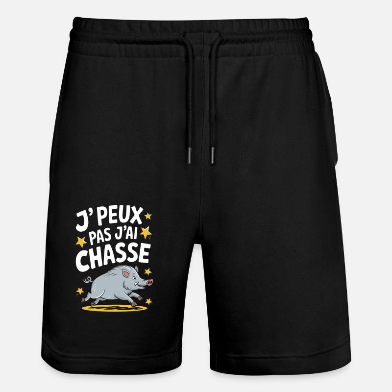 J'peux pas j'ai chasse - Short de jogging bio TRAINER Stanley/Stella unisexe - noir