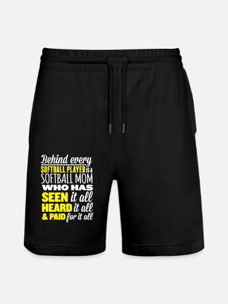 Softball Mom - Stanley/Stella Trainer Unisex Organic Jogging Shorts - black