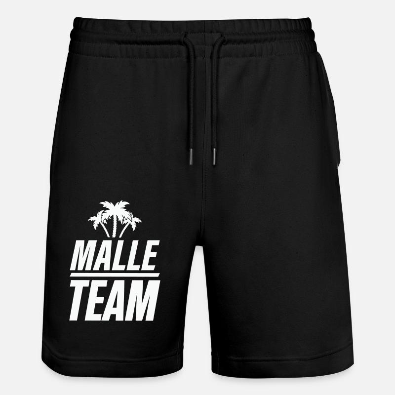 malle team - Stanley/Stella Unisex Bio Joggingshorts Trainer  - Schwarz
