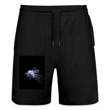 A lionfish on a black background - Stanley/Stella Trainer Unisex Organic Jogging Shorts - black - Front - Nik (191cm) & Marisol (170cm)