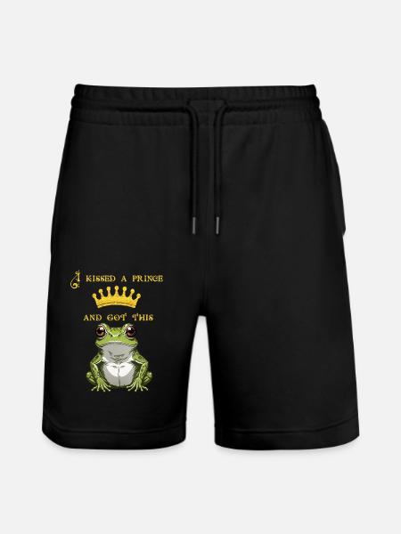 I kissed - Stanley/Stella Trainer Unisex Organic Jogging Shorts - black