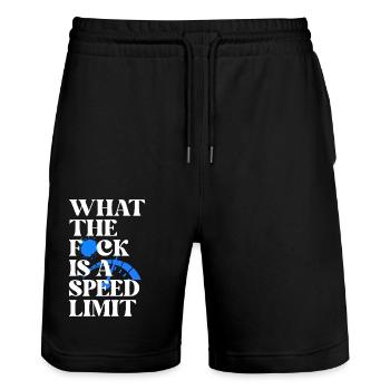 Auto - Stanley/Stella Unisex Bio Joggingshorts Trainer  - Schwarz - Vorne - Nik (191cm) & Marisol (170cm)