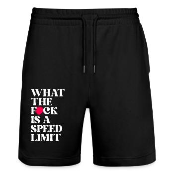 Auto - Stanley/Stella Unisex Bio Joggingshorts Trainer  - Schwarz - Vorne - Nik (191cm) & Marisol (170cm)