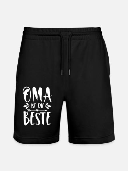 Oma ist die Beste - Stanley/Stella Unisex Bio Joggingshorts Trainer  - Schwarz